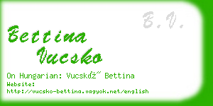 bettina vucsko business card